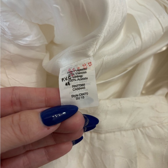 J. Crew White Skirt With Floral Overlay Size 6 - Picture 9 of 11
